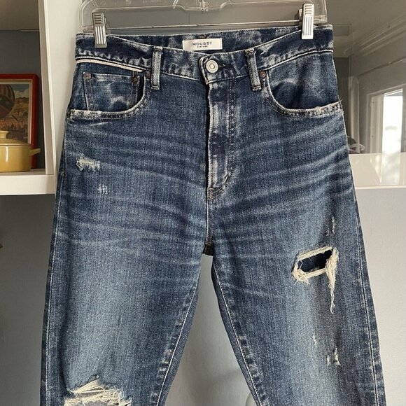 MOUSSY Vintage Adrian Friend Jeans Jean Blue Distressed Size 25 - Picture 2 of 11
